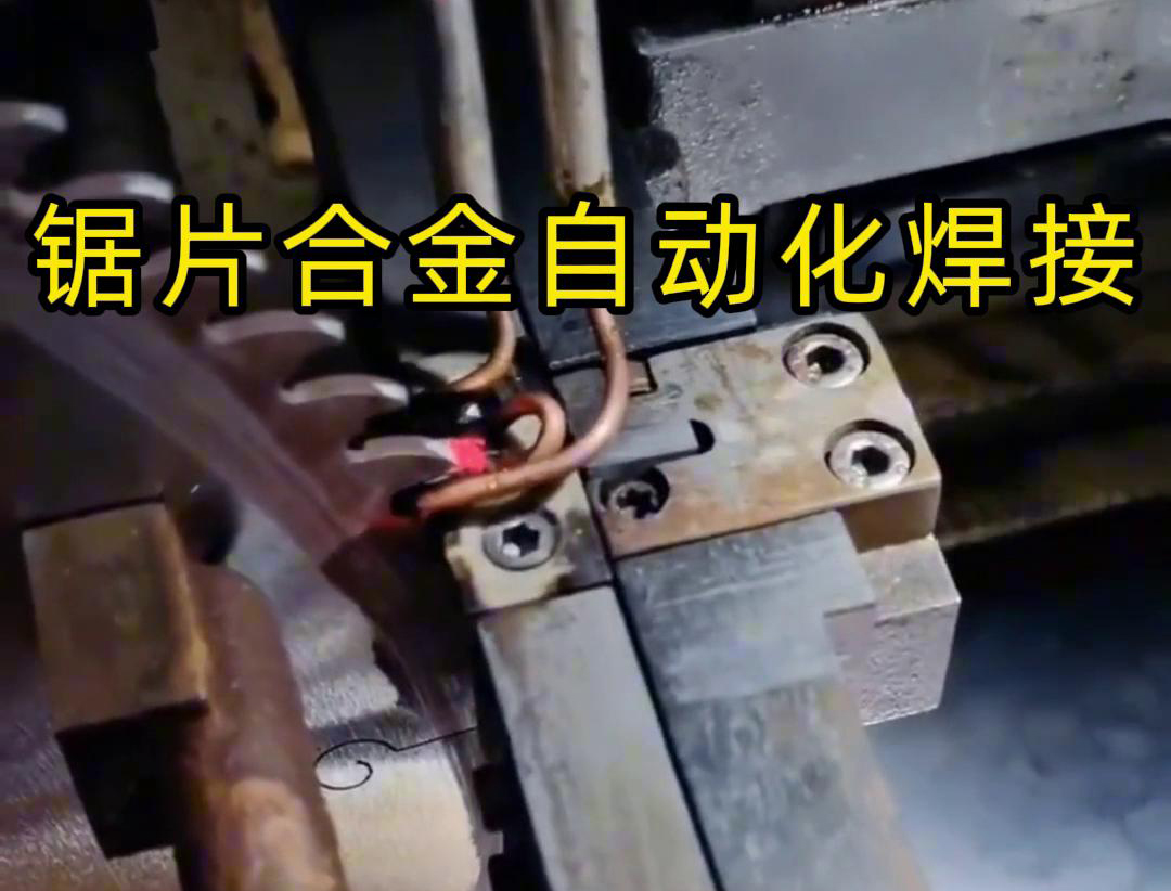锯片合金自动化高频焊接利用高频污污污草莓视频成人加热原理进行焊接